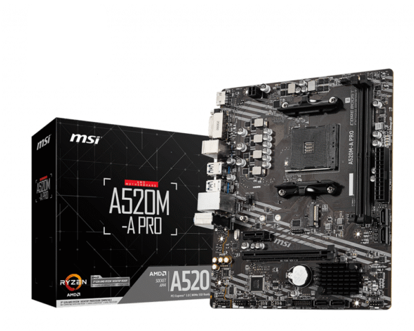 Mother MSI A520M-A PRO DDR4 AM4 (Series 3000/4000/5000) (9927)