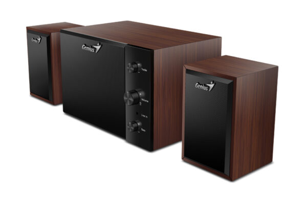 Parlantes Genius SW-2.1 350 10W (madera) (9442)