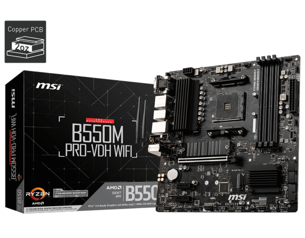 Mother MSI B550M PRO-VDH WIFI DDR4 AM4 (Serie 3000/4000/5000) (3698)