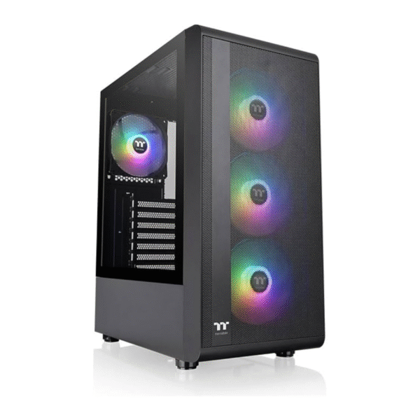 Gabinete TT S200 Mid-Tower TG Fan ARGB x4 Black (7742)