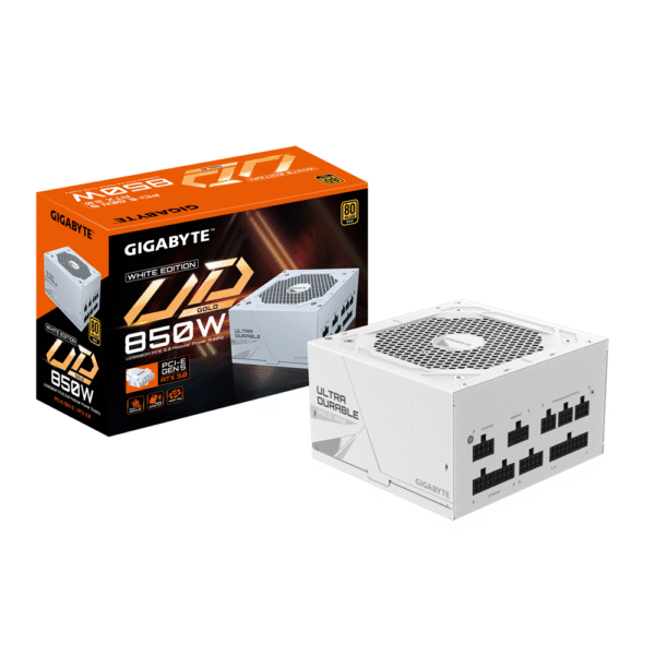 Fuente Gigabyte 850W 80 Plus Gold Ultradurable Full Modular PCIe 5.0 White (3494)