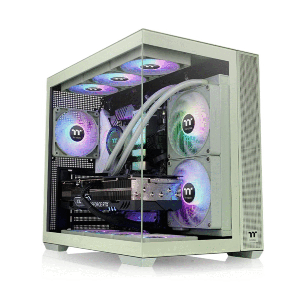 Gabinete TT View 380 Mid-Tower TG x2 Fan ARGB x4 Matcha Green (5318)