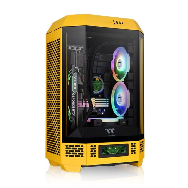 Gabinete TT The Tower 300 Mid-Tower TG x3 Fan x2 Bumblebee (1105) - Imagen 2