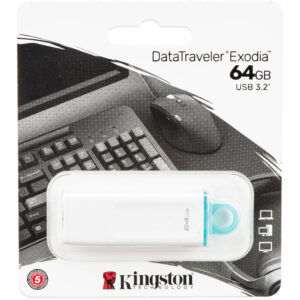 Pen Drive KINGSTON 64GB USB 3.2 DTX BLANCO (4342) - https://chipscomputacion.com.ar